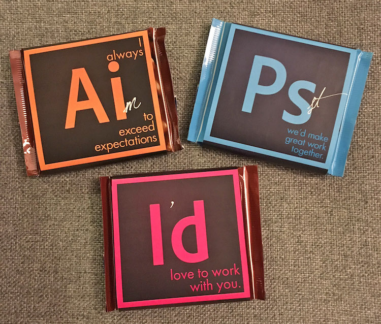 April Hansen Adobe Suite chocolate bars