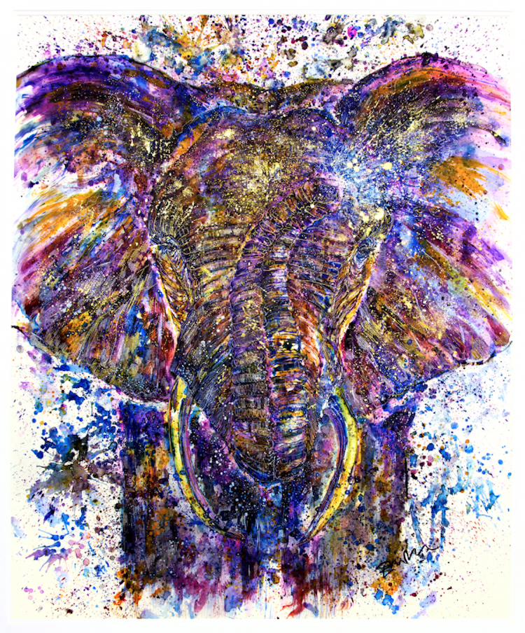 emily tan animal paintings rainbow