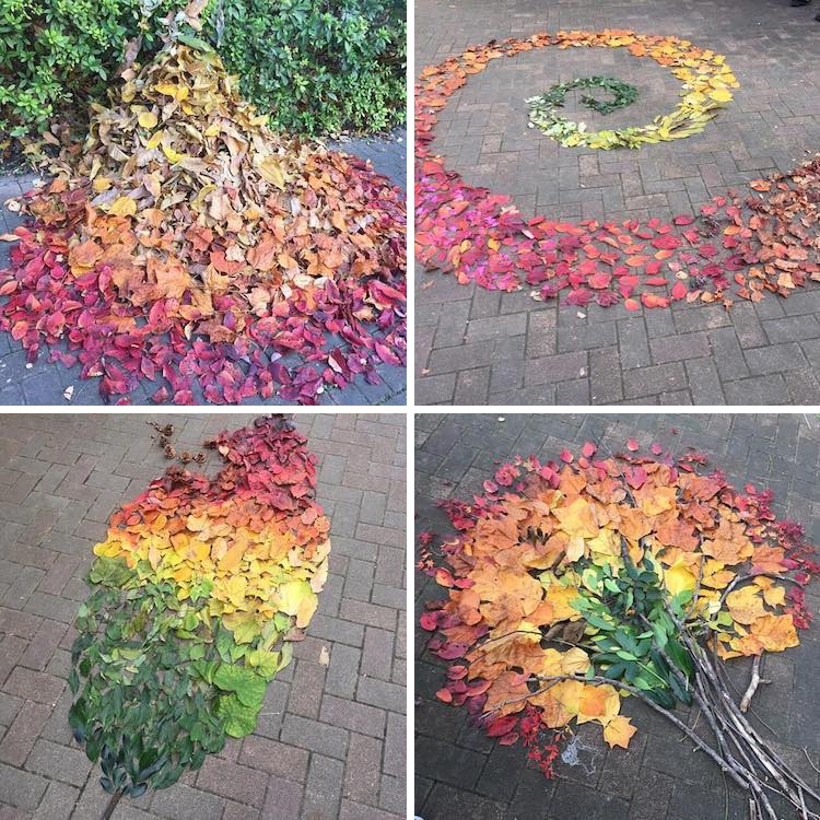 Fallen Leaf Art Uses the Beauty of Foliage to Craft Stunning Arrangements