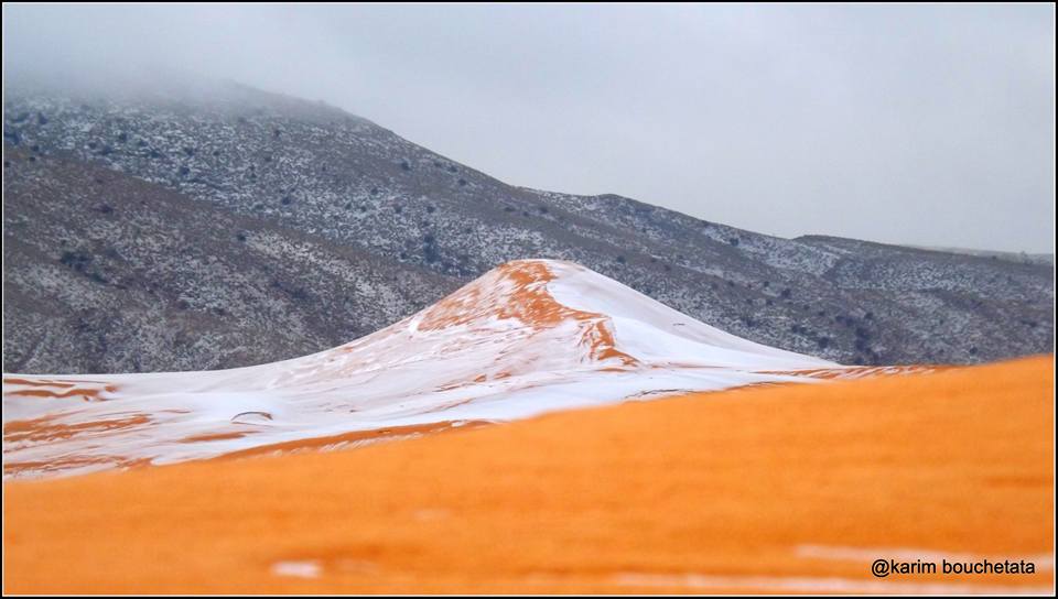 rare snow sahara desert karim bouchetata