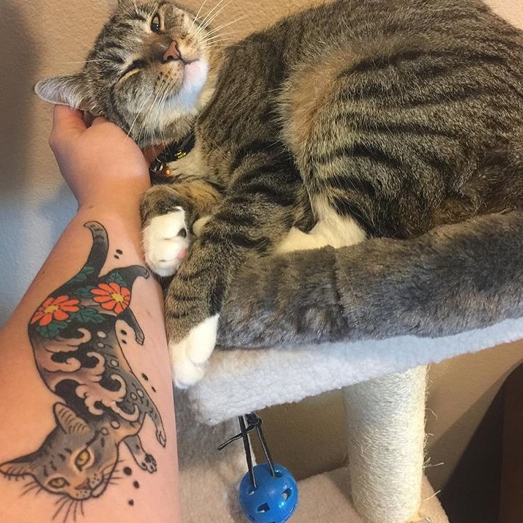 Kazuaki Horitomo monmon cat tattoo