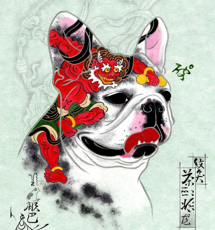 Featured image of post Monmon Samurai Cat Tattoo Cats tattooing each other in surreal japanese ink wash paintings