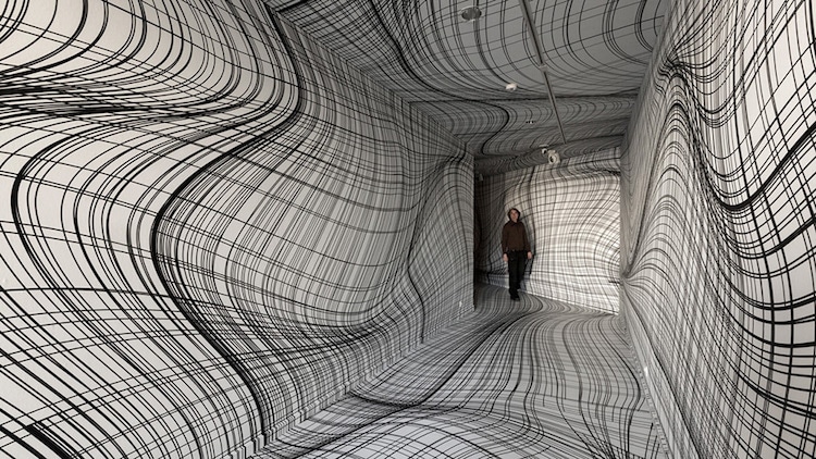 Optical Illusion Rooms By Peter Kogler Play With Space And Perspective