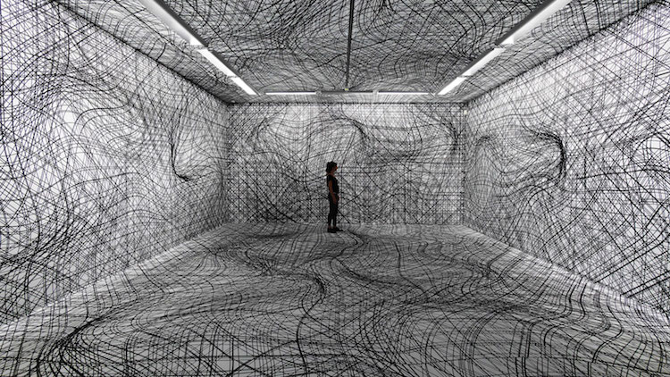 peter kogler room installation illusion