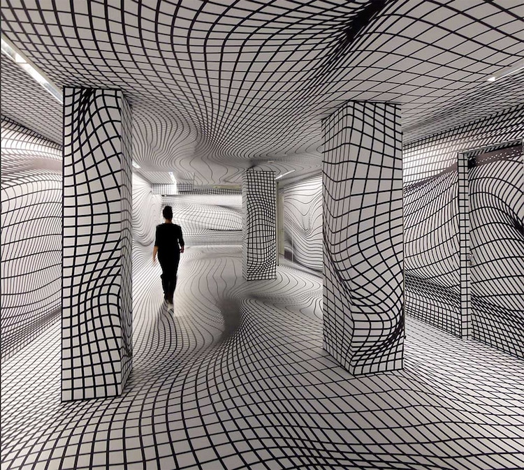 peter kogler optical illusion rooms