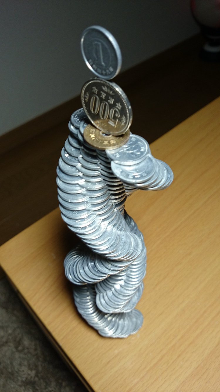Coin stacking by Tanu 