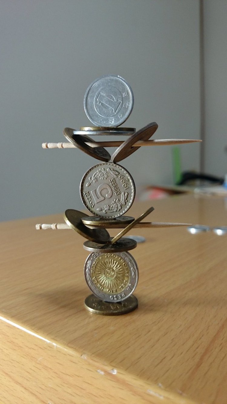 coin stacking by Tanu 