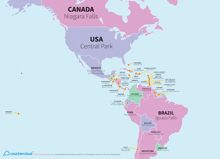 Most Popular Countries in the World to Visit [MAP]