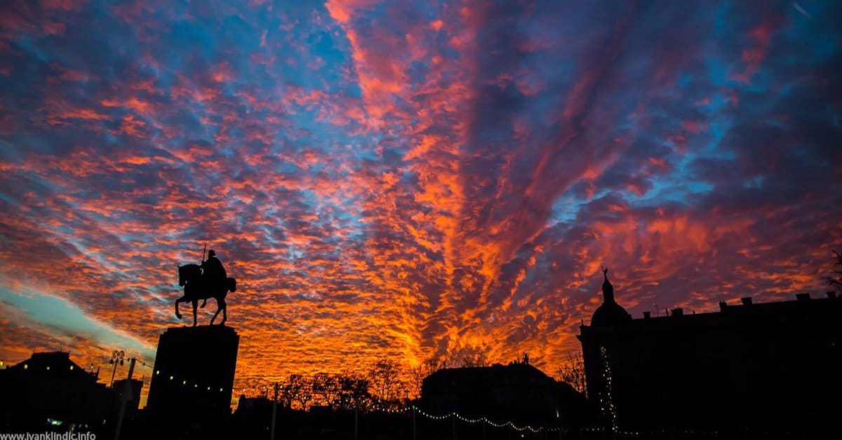 Zagreb, Croatia's Capital City, is Graced with Stunning Sunset