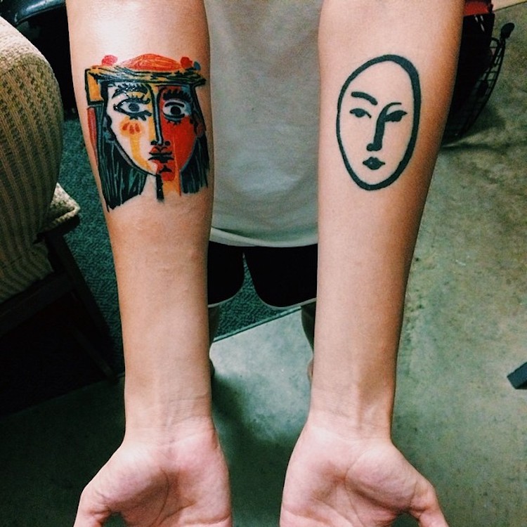 Modern tattoos inspired by art history