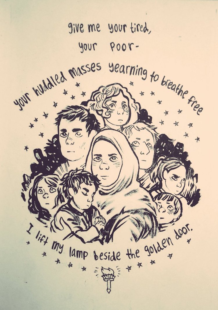 Artists Respond to Refugee Ban with Compassionate Illustrations