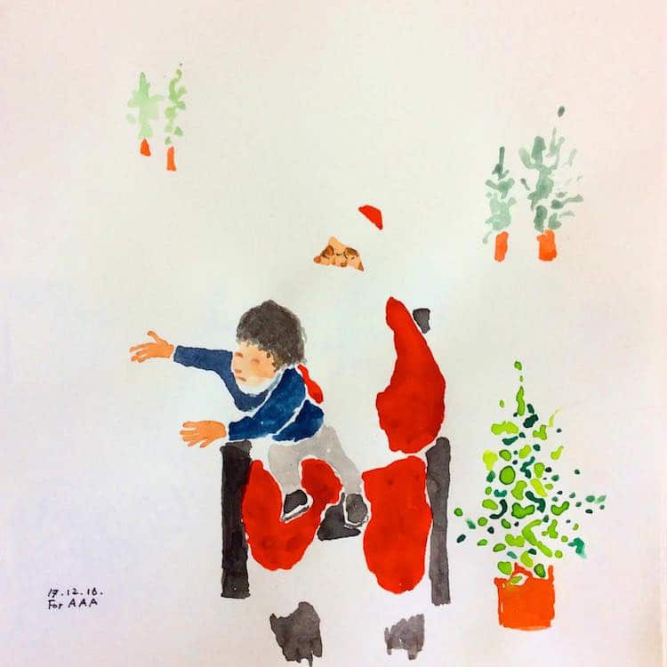 Korean Grandfather Chan Jae Lee Drawings for my Grandchildren Instagram Inspiring Stories