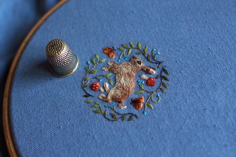 Meticulously-Stitched Embroidered Animals by Chloe Giordano