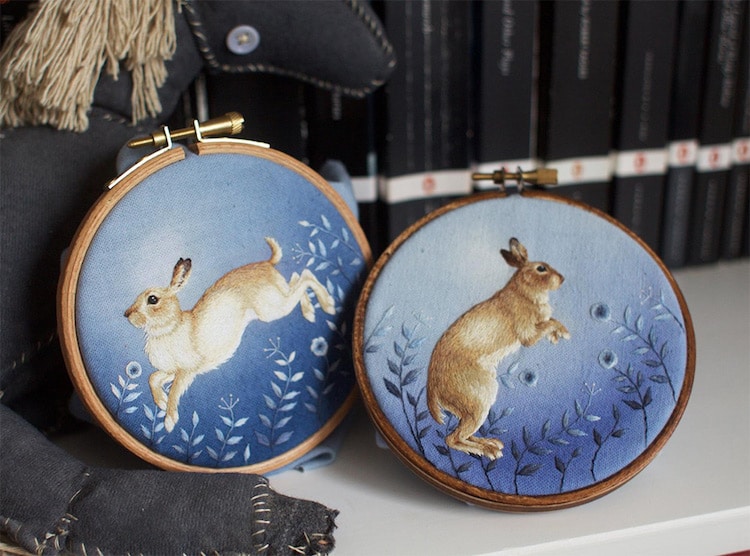 Meticulously-Stitched Embroidered Animals by Chloe Giordano