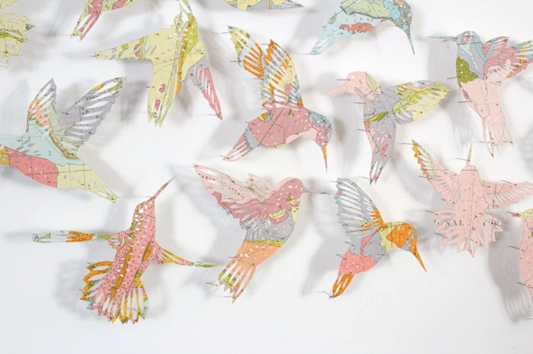 paper birds maps claire brewster 