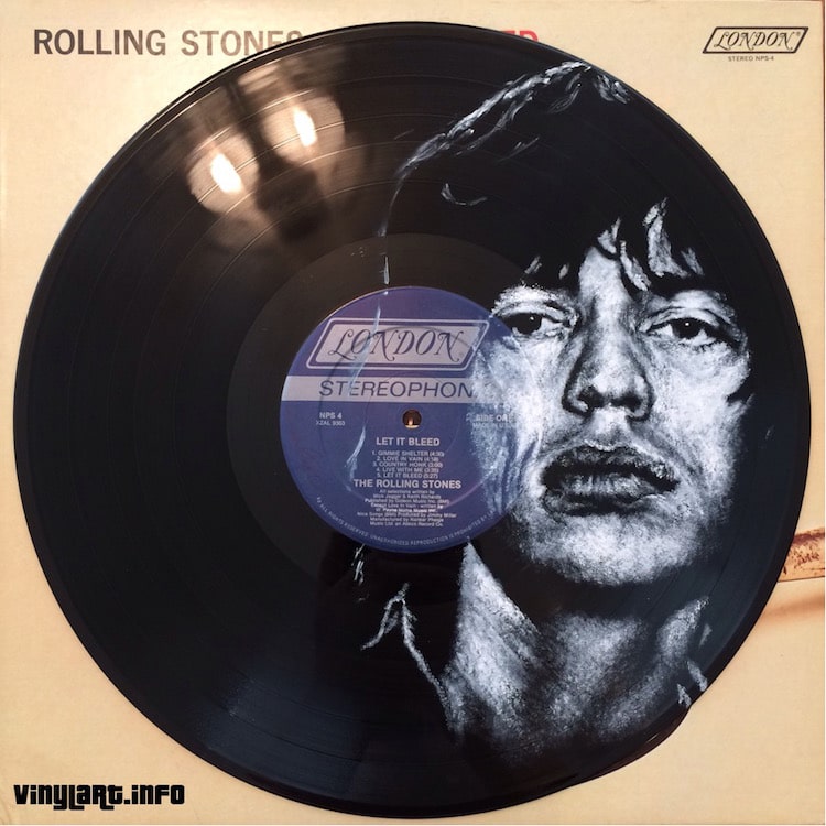 daniel edlen vinyl art mick jagger