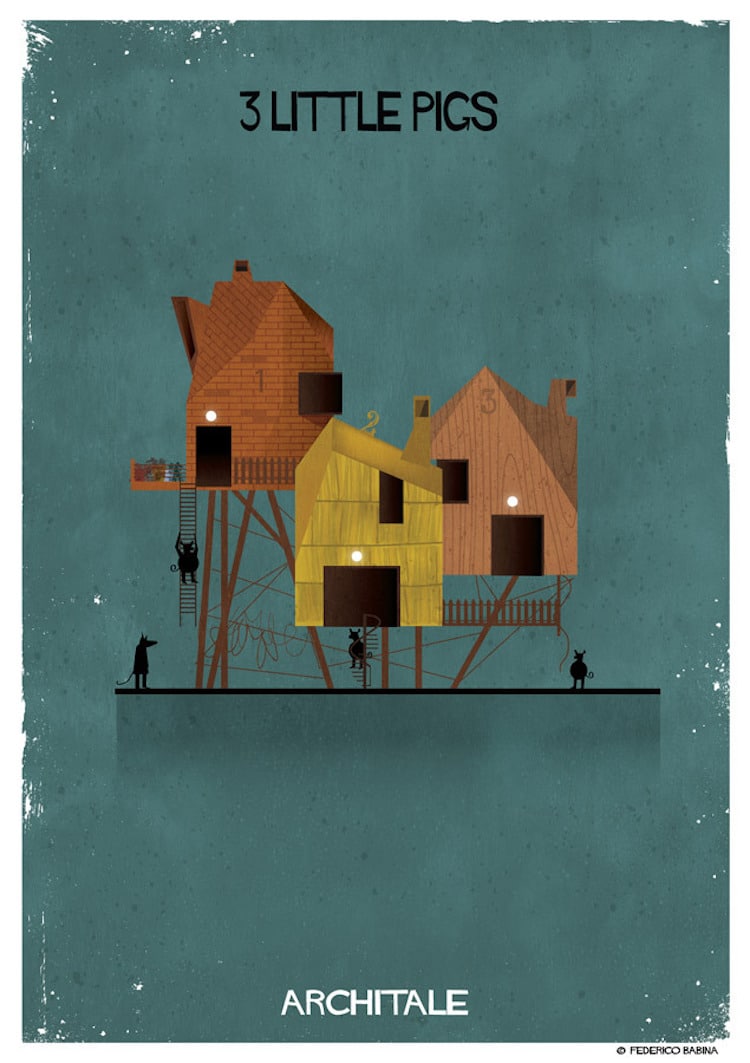 Federico Babina Paints Fairy Tale Architecture