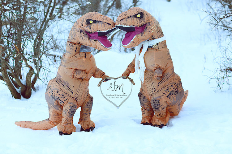 T. Rex Engagement Photo Shoot Proves Love Isn't Exctinct