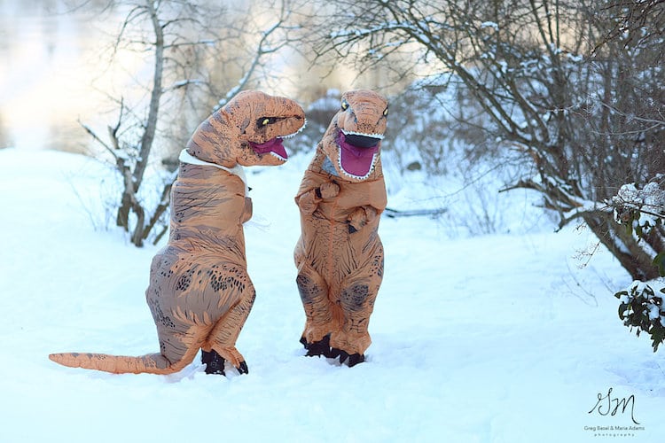 T. Rex Engagement Photo Shoot Proves Love Isn't Exctinct