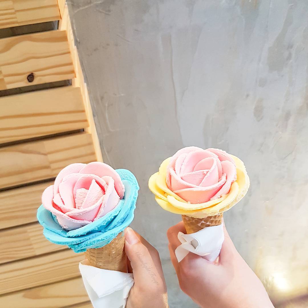 i-creamy flower gelato rose petals ice cream