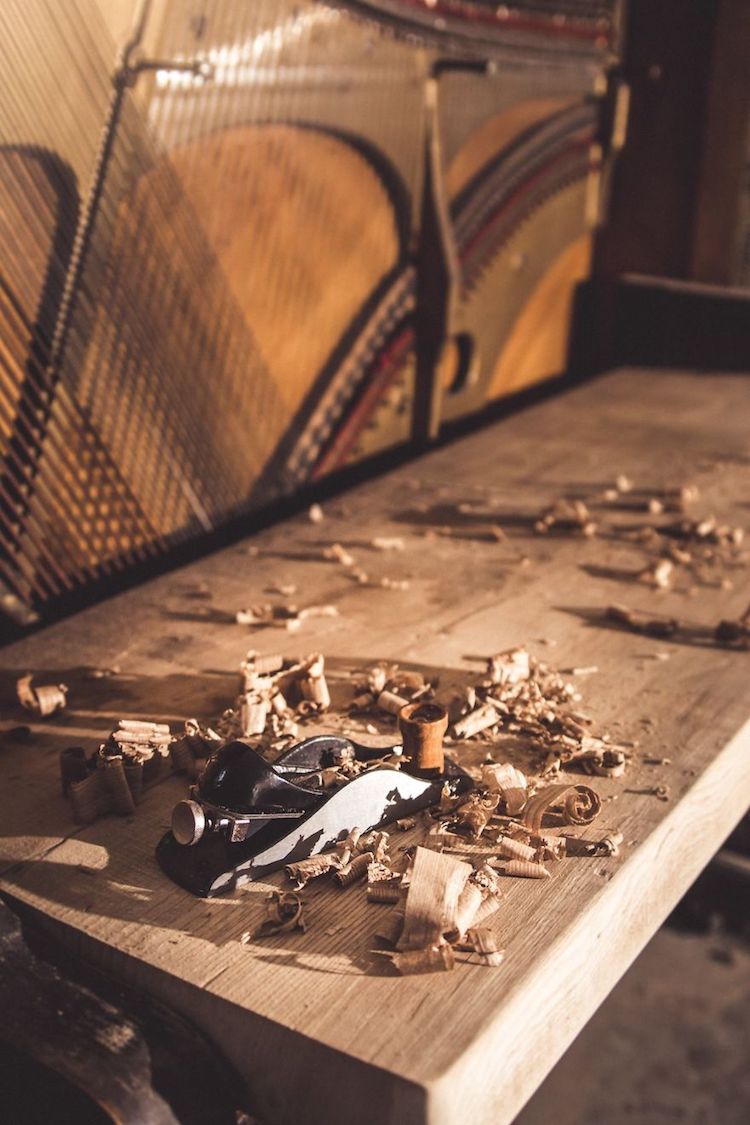 Old Piano Transformed via DIY into a Stunning Piano Desk 