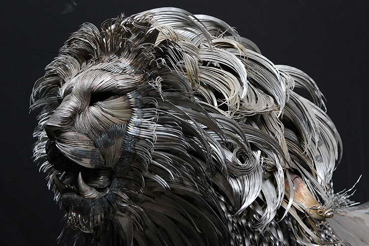 Metal Lion Sculpture by Selcuk Yilmaz