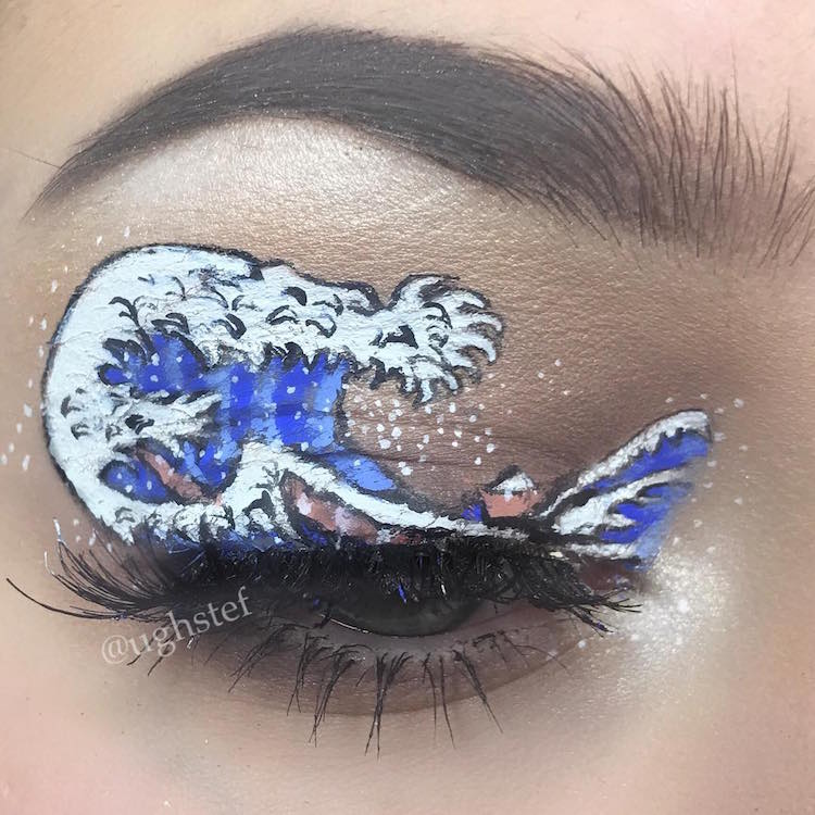 eye makeup artist wave hokusai eyelid