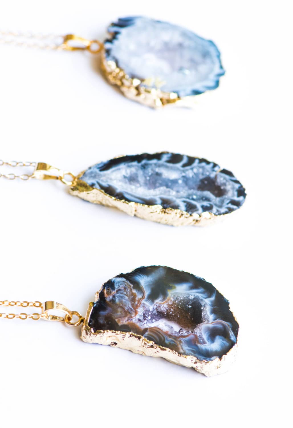 Black Geode Necklace