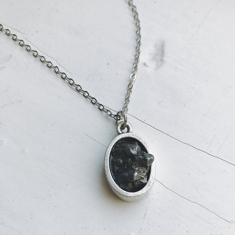 Raw Meteorite Necklace