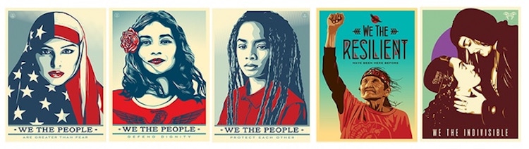 we the people inauguration posters street art amplifier foundatios Shepard fairey ernesto yerena jessica saboga