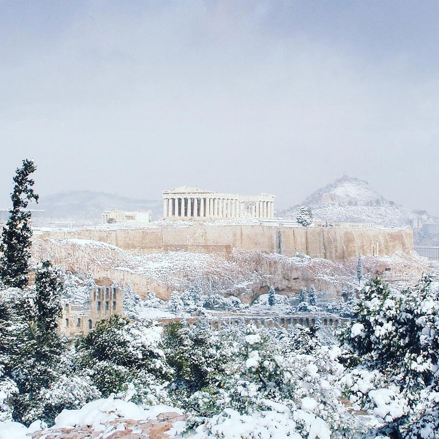 Snow Covered Acropolis