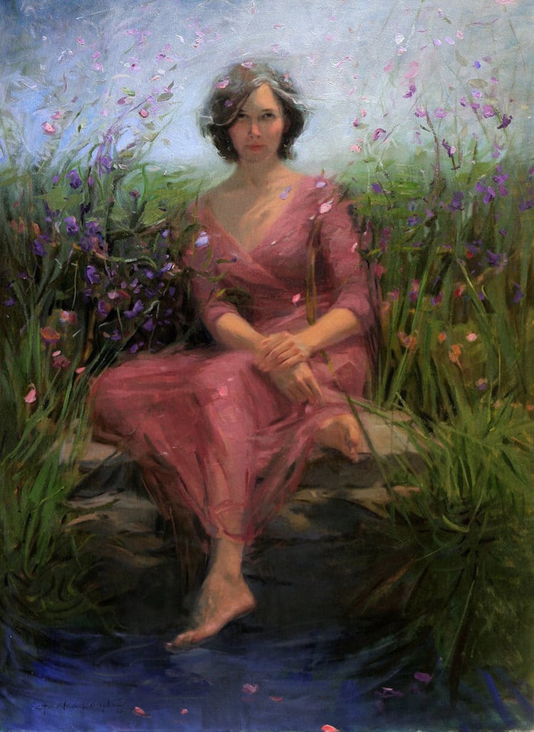 stanka kordic oil paintings ethereal female portraits