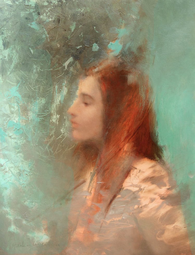 stanka kordic oil paintings ethereal female portraits