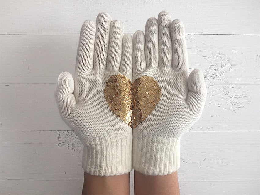 Cute Gloves Reveal Unexpected Images When Placed Together