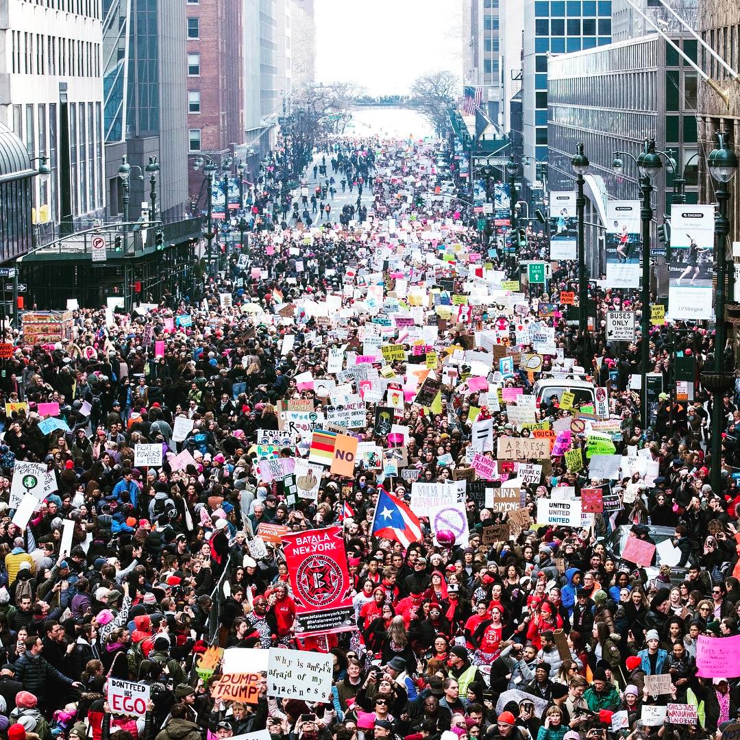 women's march new york sister march peaceful demonstration