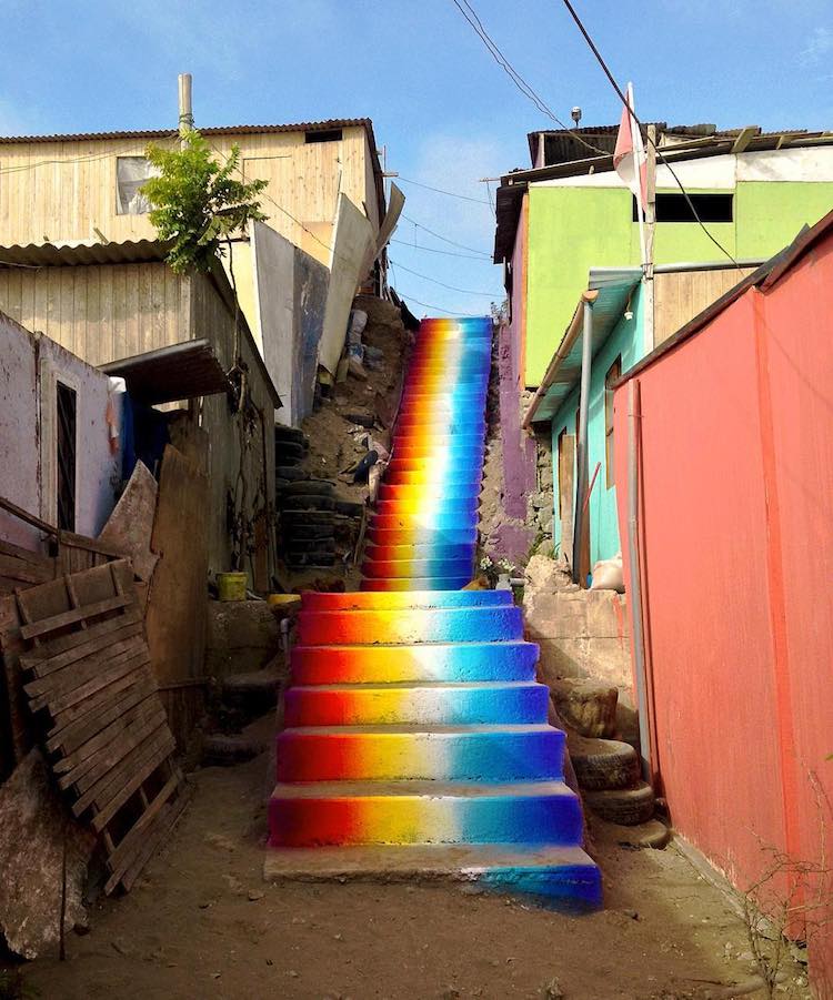 colorful stair art
