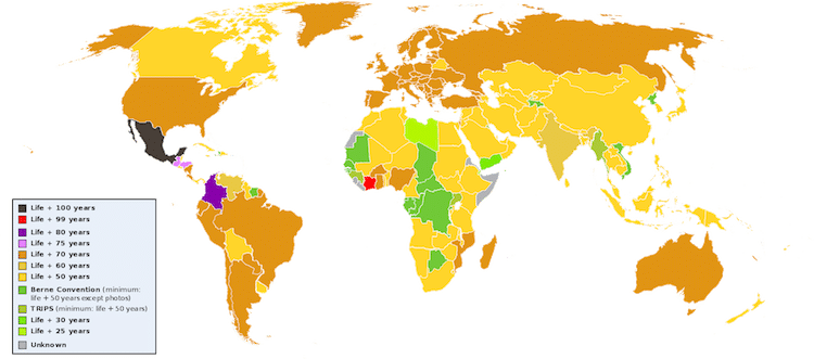 World Copyright Law Map