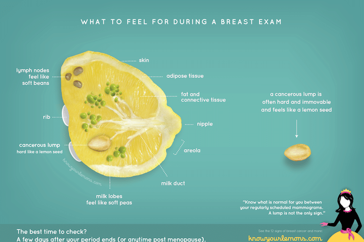 know your lemons worldwide breast cancer poster