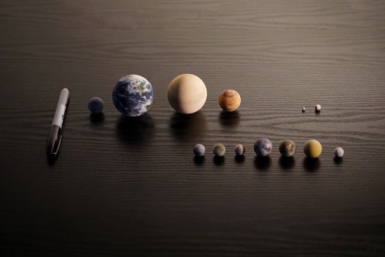 3D printed solar system models