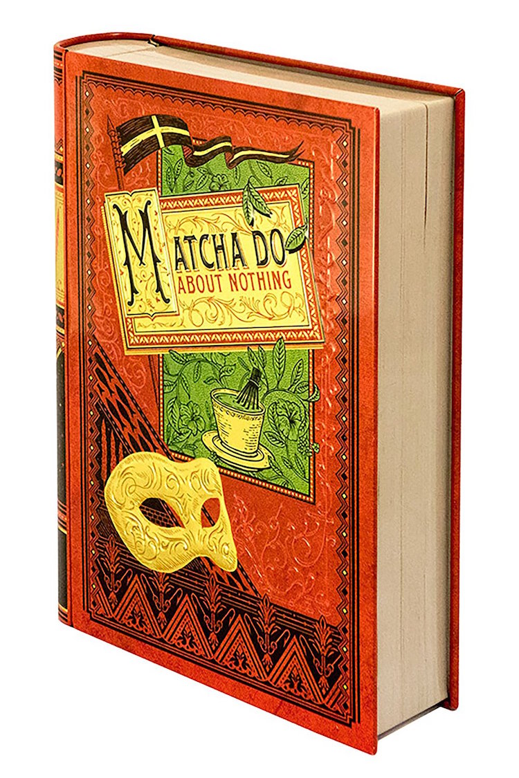 matcha do about nothing book-shaped tea tins novelteas puns