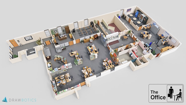 Cool 3d Tv Show Floor Plans Of Your Favorite Tv Offices