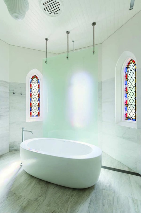 Stained Glass Features Of Converted Church Home