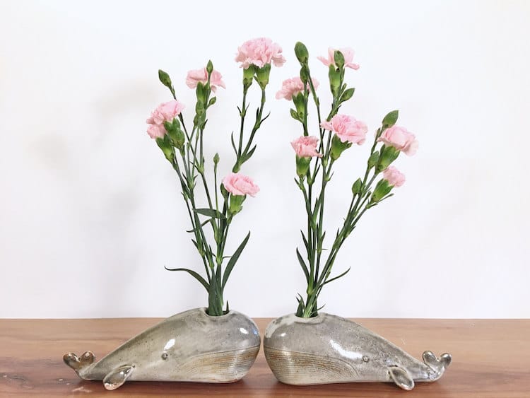 whale animal air plant vases Yoshiko Kozawa studio giverny etsy plants