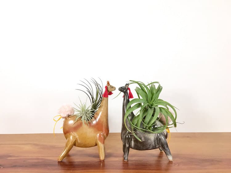 llama animal air plant vases Yoshiko Kozawa studio giverny etsy plants