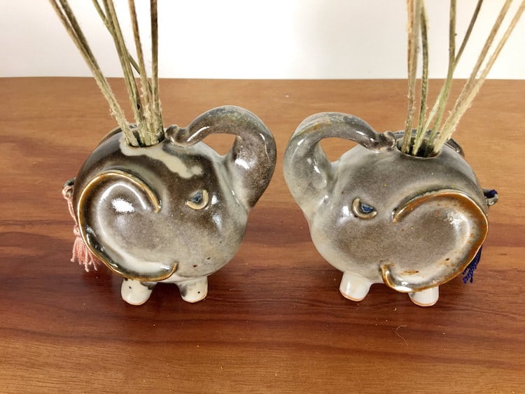 elephant animal air plant vases Yoshiko Kozawa studio giverny etsy plants