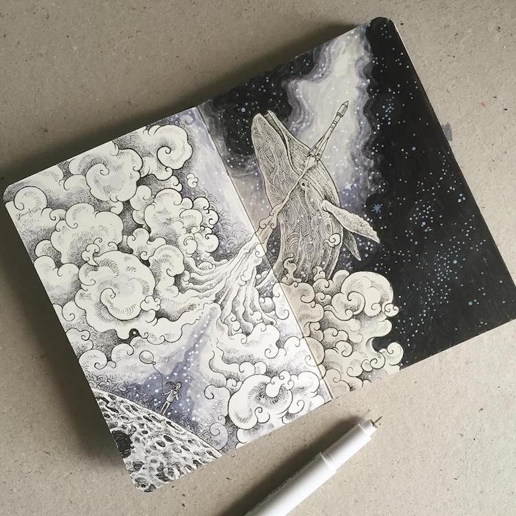 15+ Beautiful Sketchbooks Are Mobile Galleries of Stunning Works of Art