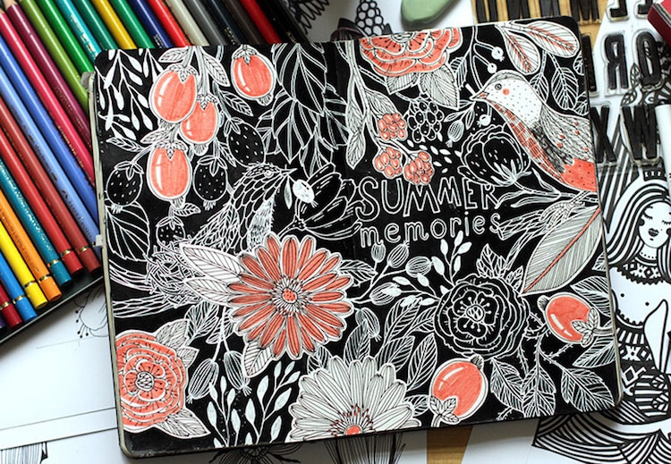 15+ Beautiful Sketchbooks Are Mobile Galleries of Stunning Works of Art