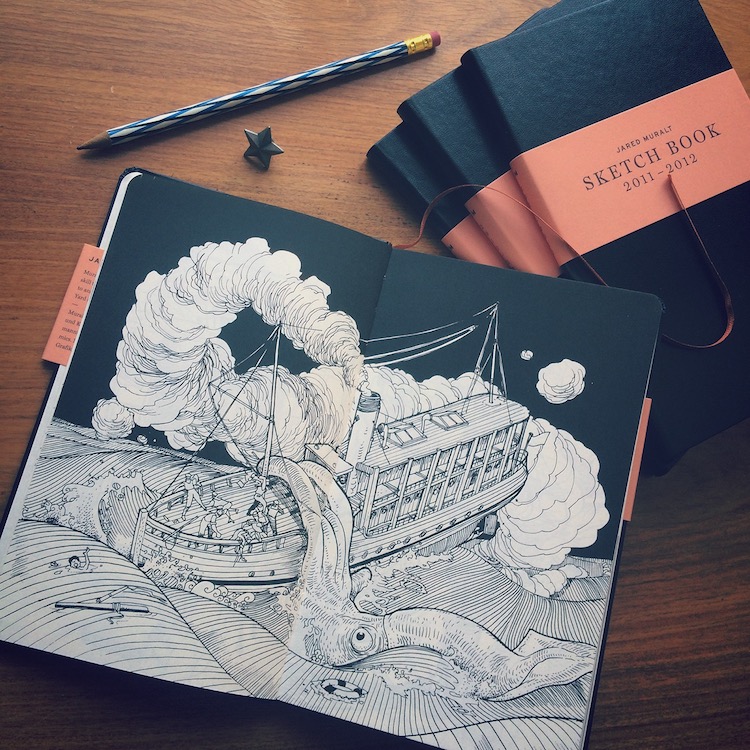 15+ Beautiful Sketchbooks Are Mobile Galleries of Stunning Works of Art