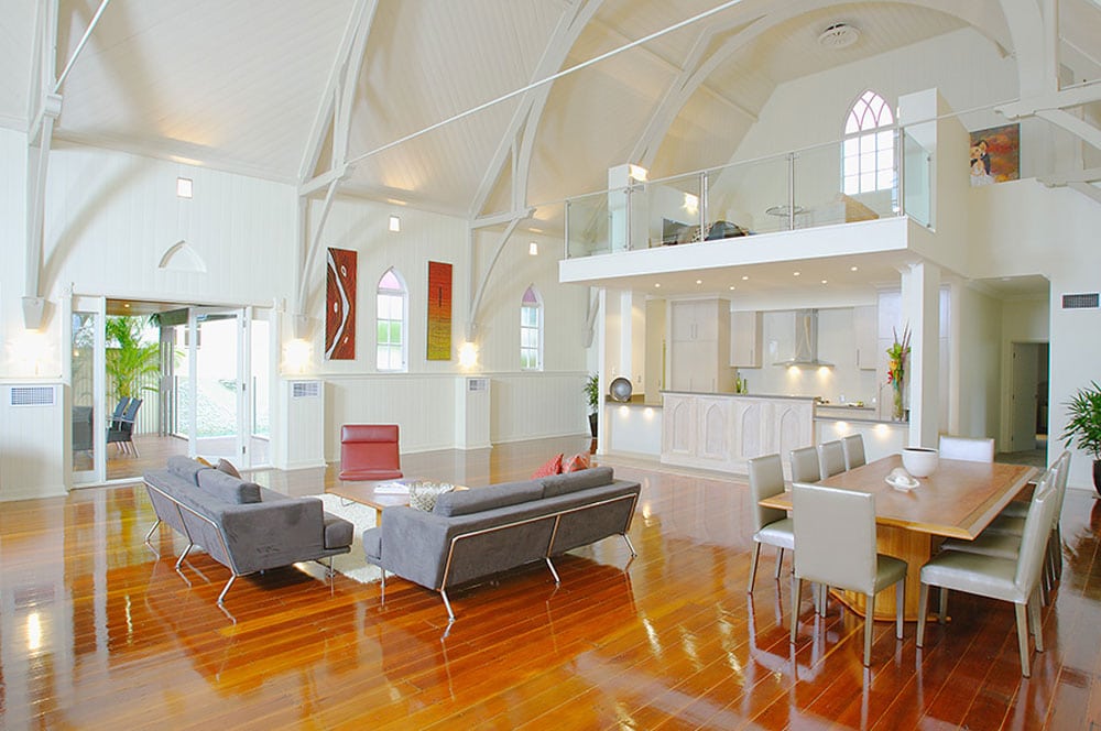 Modern White Interior Of Brisbane Converted Church