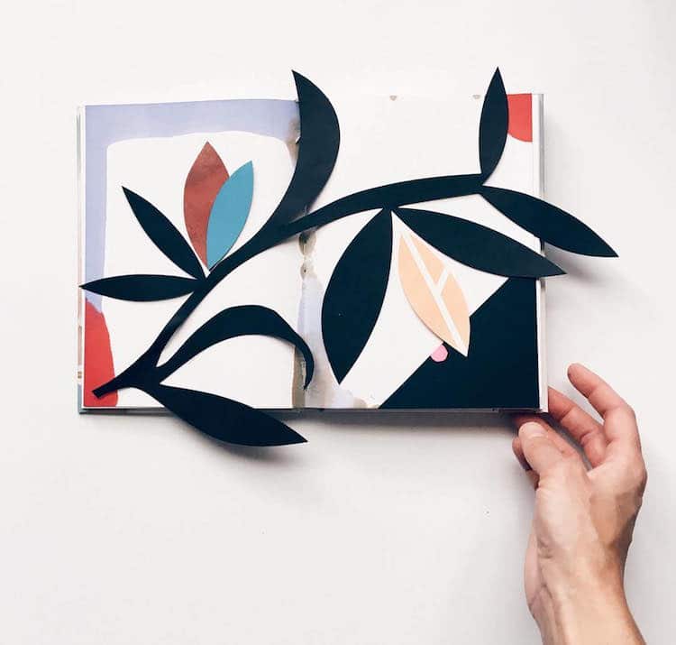 eva magill oliver blooming sketchbooks pop-up collages